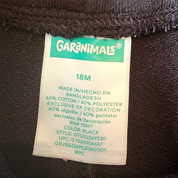 Garanimals 2 Toddler Girls Black & Gray Shorts With Elastic Waist Size 18 Months - Picture 8 of 8